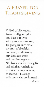 thanksgiving prasyer